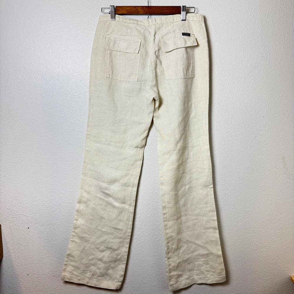 Sanctuary Anthropologie Linen Pants Beige Wide Leg Drawstring XS Summer Resort - Picture 2 of 9